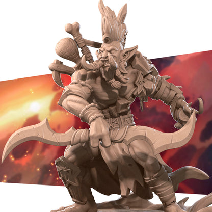 Realm of Bulletcraft, Troll Shadow Hunter | D&D Pathfinder TTRPG Miniature | Bite the Bullet