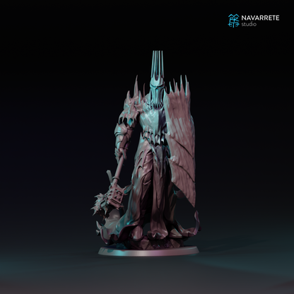 Vorgath tabletop gaming miniature by Tattles Told 3D, featuring detailed sculpt of a fantasy character with armor and weapons.