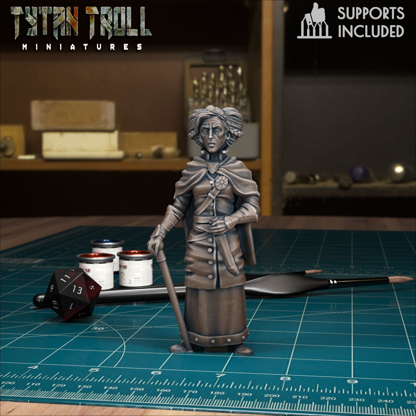CoS Lady Fiona Wachter | D&D TTRPG Mini | TytanTroll Miniatures