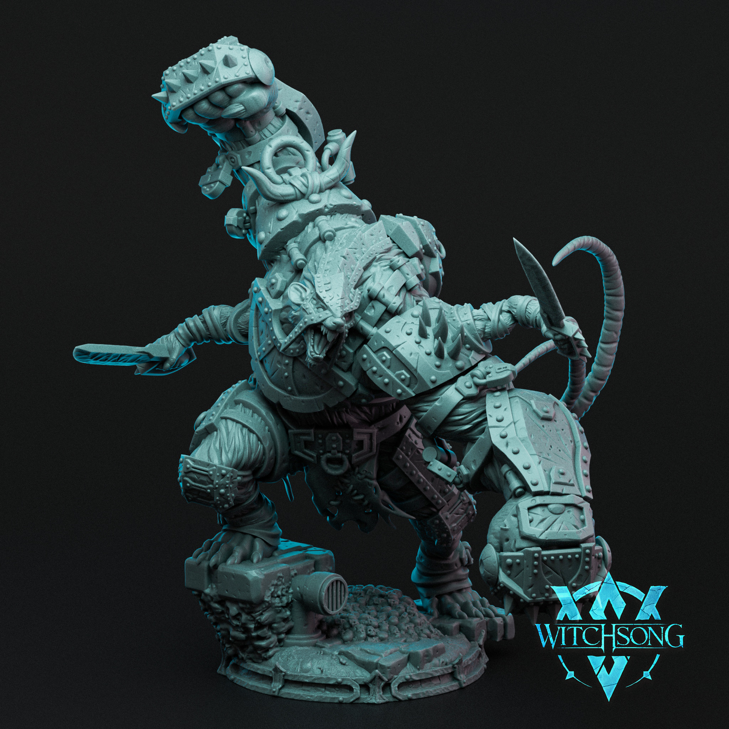 Wererat Monstrosity | Mini or Bust | Monster Miniature Statue | Witchsong Miniatures