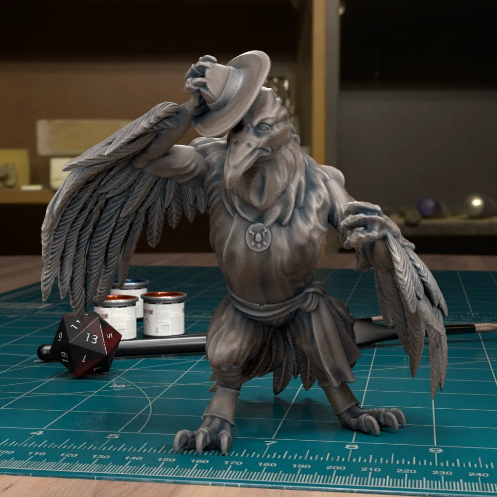 CoS Wereraven | D&D TTRPG Mini | TytanTroll Miniatures