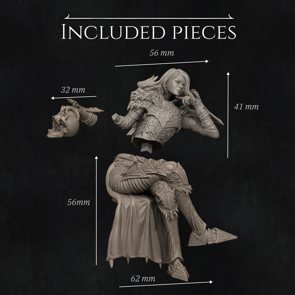 Aleehra the Dragon Knight | Garage Resin Kit Statue | D&D TTRPG Fantasy Miniature | Nerikson