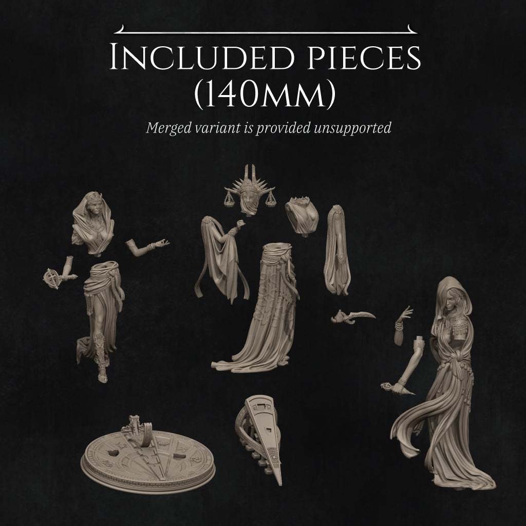 The Moirai, The Fates, Diorama | Garage Resin Kit Statue | D&D TTRPG Fantasy | Nerikson