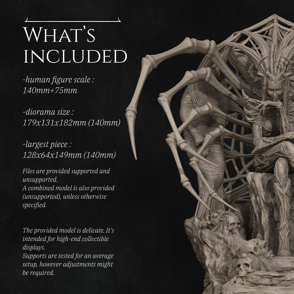 Spider Queen | Garage Resin Kit Statue | D&D TTRPG Fantasy | Nerikson