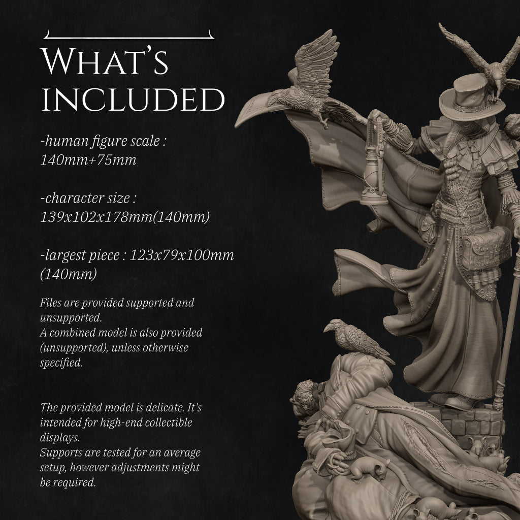 Plague Doctor | Garage Resin Kit Statue | D&D TTRPG Fantasy | Nerikson