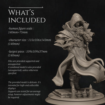 Elf Priest | Tabletop and Display Scales | D&D TTRPG Fantasy Miniature | Nerikson