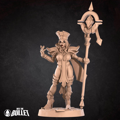 Exxotic Human Inquisitor | Pinup SFW NSFW Versions | Tabletop Gaming Scale Resin Miniature | Bite the Bullet