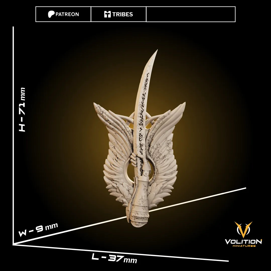 Talismans, Wingblade, Grace of the Tree | Prop LARP Cosplay | Volition Miniatures