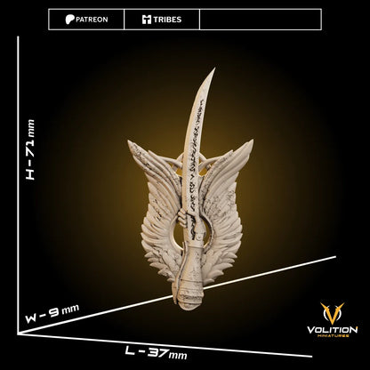 Talismans, Wingblade, Grace of the Tree | Prop LARP Cosplay | Volition Miniatures