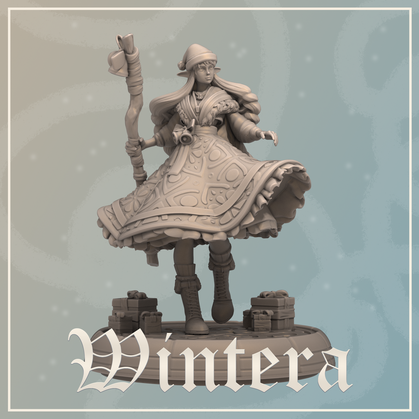 Wintera | Tabletop or Display Scale | D&D TTRPG Fantasy Miniature | Dungeons and Maidens