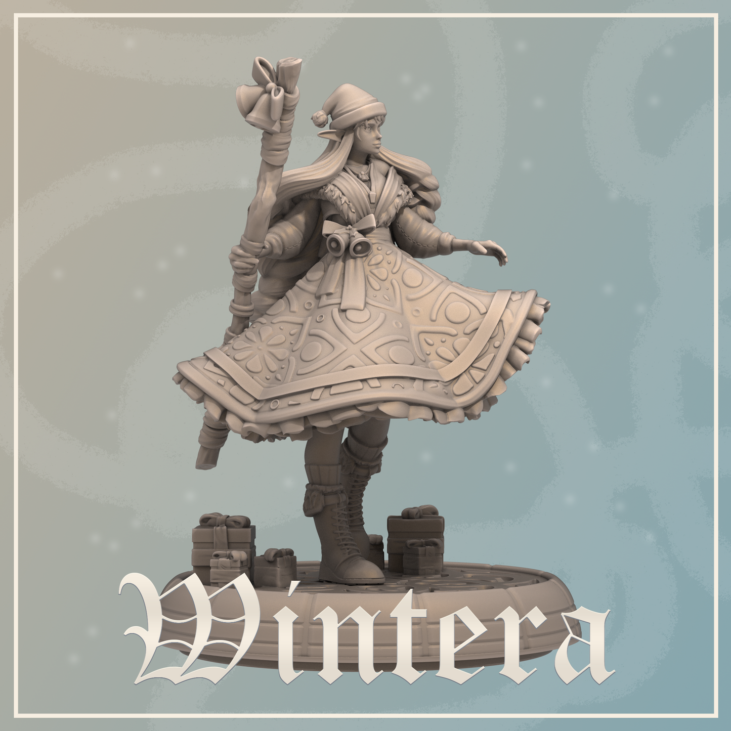 Wintera | Tabletop or Display Scale | D&D TTRPG Fantasy Miniature | Dungeons and Maidens