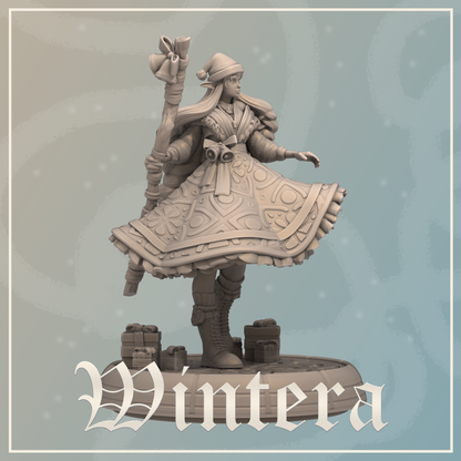 Wintera | Tabletop or Display Scale | D&D TTRPG Fantasy Miniature | Dungeons and Maidens