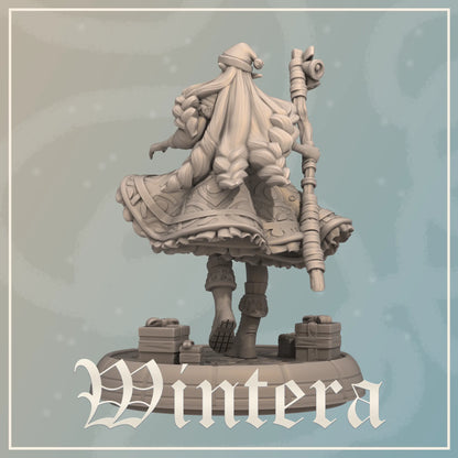 Wintera tabletop miniature by Tattles Told 3D, a fantasy D&D display figure featuring detailed medieval character.