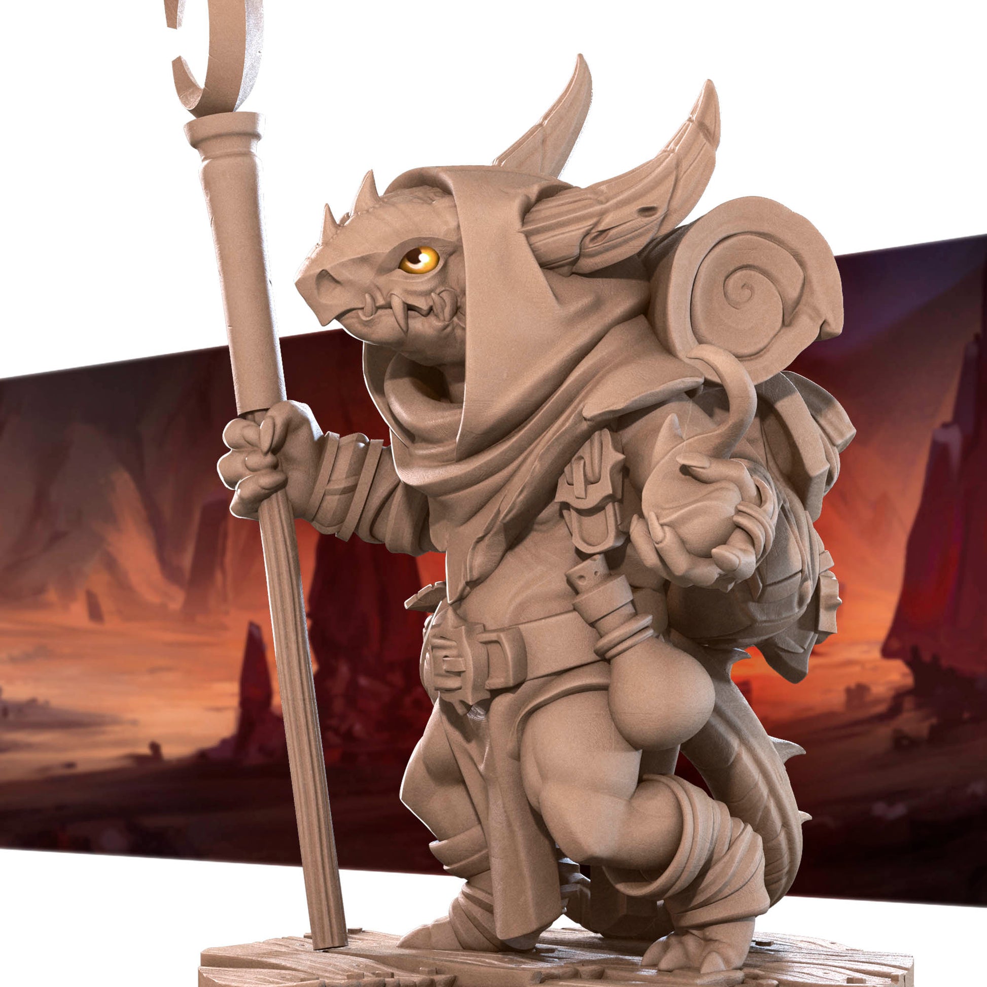 Kobold Wizard | D&D TTRPG Miniature | Bite the Bullet