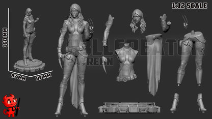 1:12 Adamantium Resolve resin garage kit figure by Tattles Told 3D, showcasing detailed comic fan art design and craftsmanship.