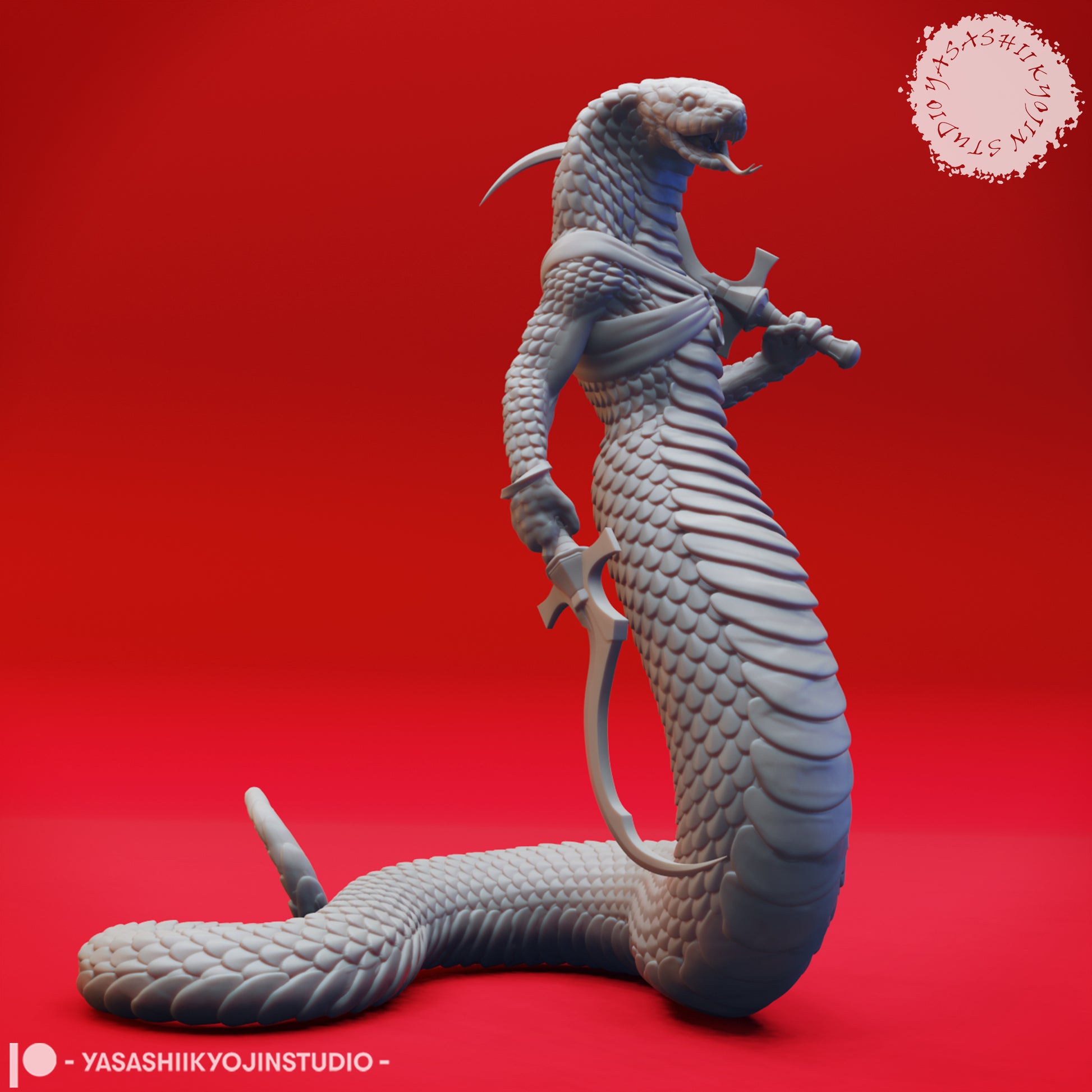 Yuan-Ti | TTRPG Monster Miniature | Yasashii Kyojin Studio - Tattles Told 3D