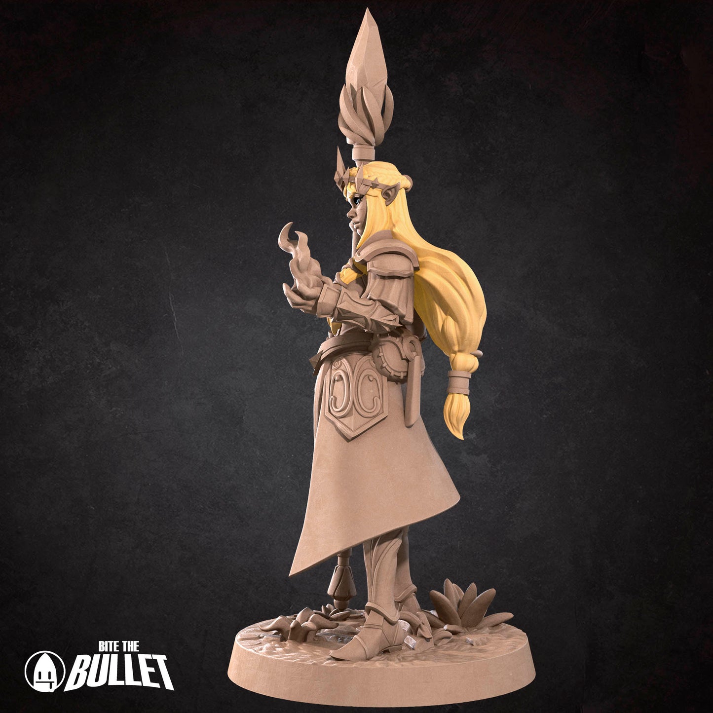 Zeruda D&D TTRPG miniature by Tattles Told 3D, featuring a detailed figure with a dynamic pose and intricate design.