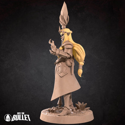 Zeruda D&D TTRPG miniature by Tattles Told 3D, featuring a detailed figure with a dynamic pose and intricate design.