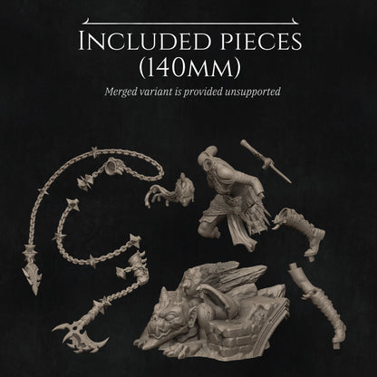 Zestari the Shadarkai Chain Warrior | Garage Resin Kit Statue | D&D TTRPG Fantasy | Nerikson