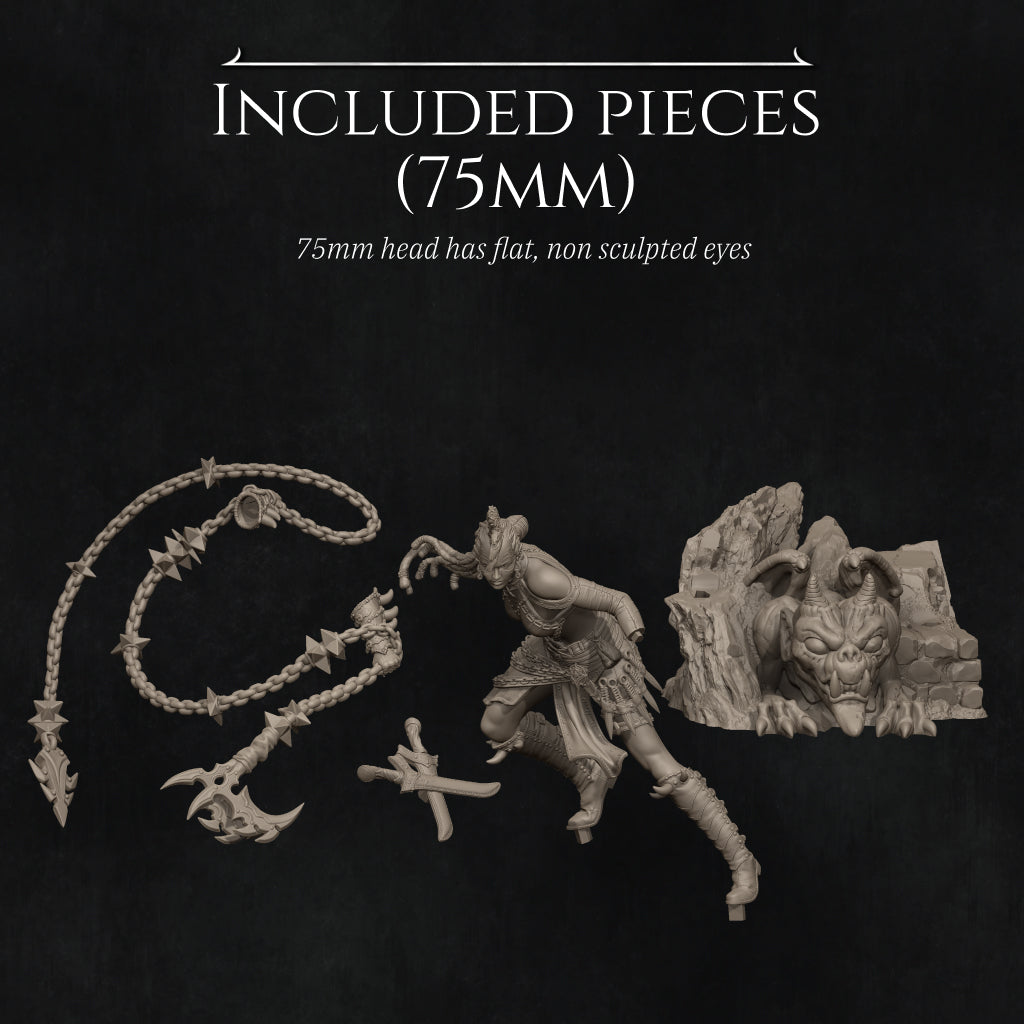 Zestari the Shadarkai Chain Warrior | Garage Resin Kit Statue | D&D TTRPG Fantasy | Nerikson