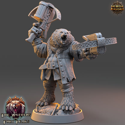 Bear Folk - The Wardens of Fury Peaks | Tabletop or Display Scale | D&D Mini | Daybreak Miniatures