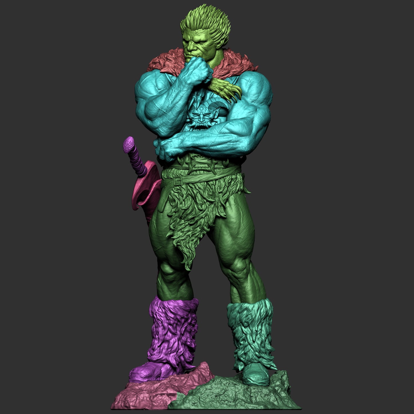 1:12 Brutal Demon Warrior | 3D Printed Resin Garage Kit Figure | CA 3D Studios