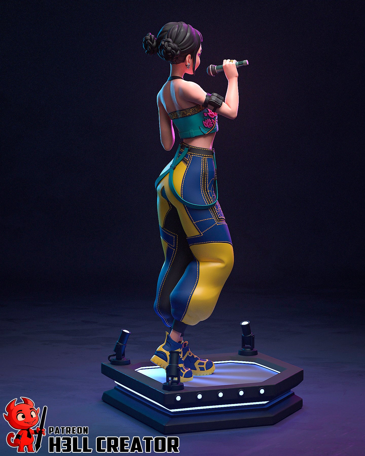 1:12 Rhythmic Sweetheart | Resin Garage Kit Figure Game Fan Art | h3LL creator