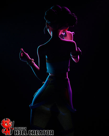 1:12 Rhythmic Sweetheart | Resin Garage Kit Figure Game Fan Art | h3LL creator