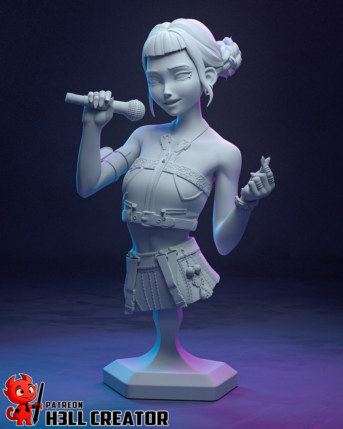 1:12 Rhythmic Sweetheart | Resin Garage Kit Figure Game Fan Art | h3LL creator