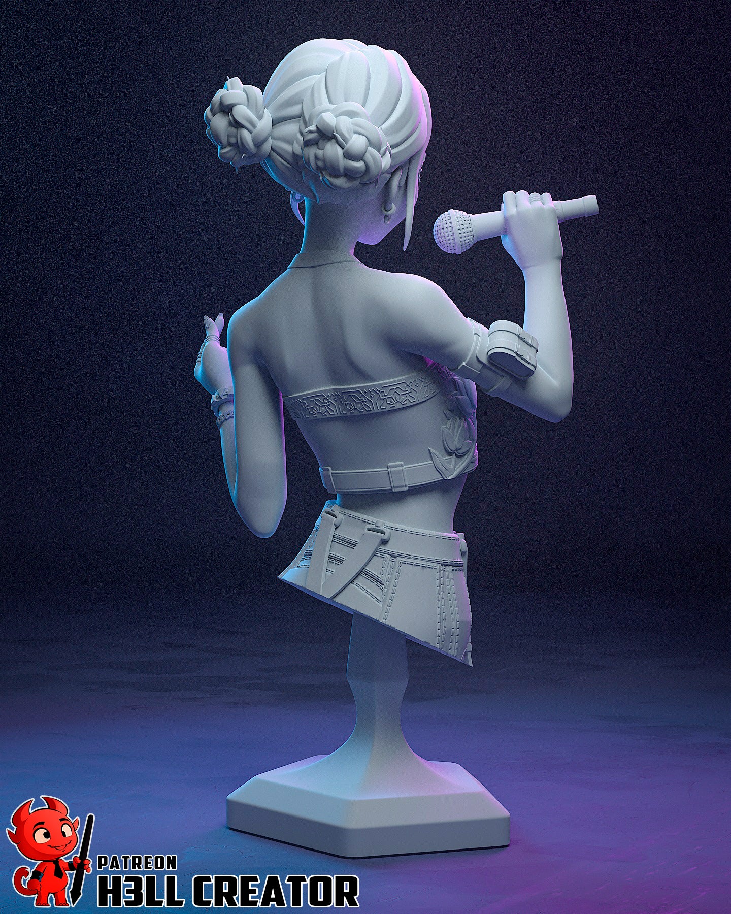 1:12 Rhythmic Sweetheart | Resin Garage Kit Figure Game Fan Art | h3LL creator