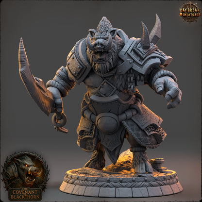 Boar Folk - The Covenant of Blackthorn | Tabletop or Display Scale | D&D Mini | Daybreak Miniatures