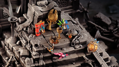 Endless Vault, Weapons, Items, Decor, Terrain | TTRPG Scatter Diorama Kitbashing Miniature | Cast n Play