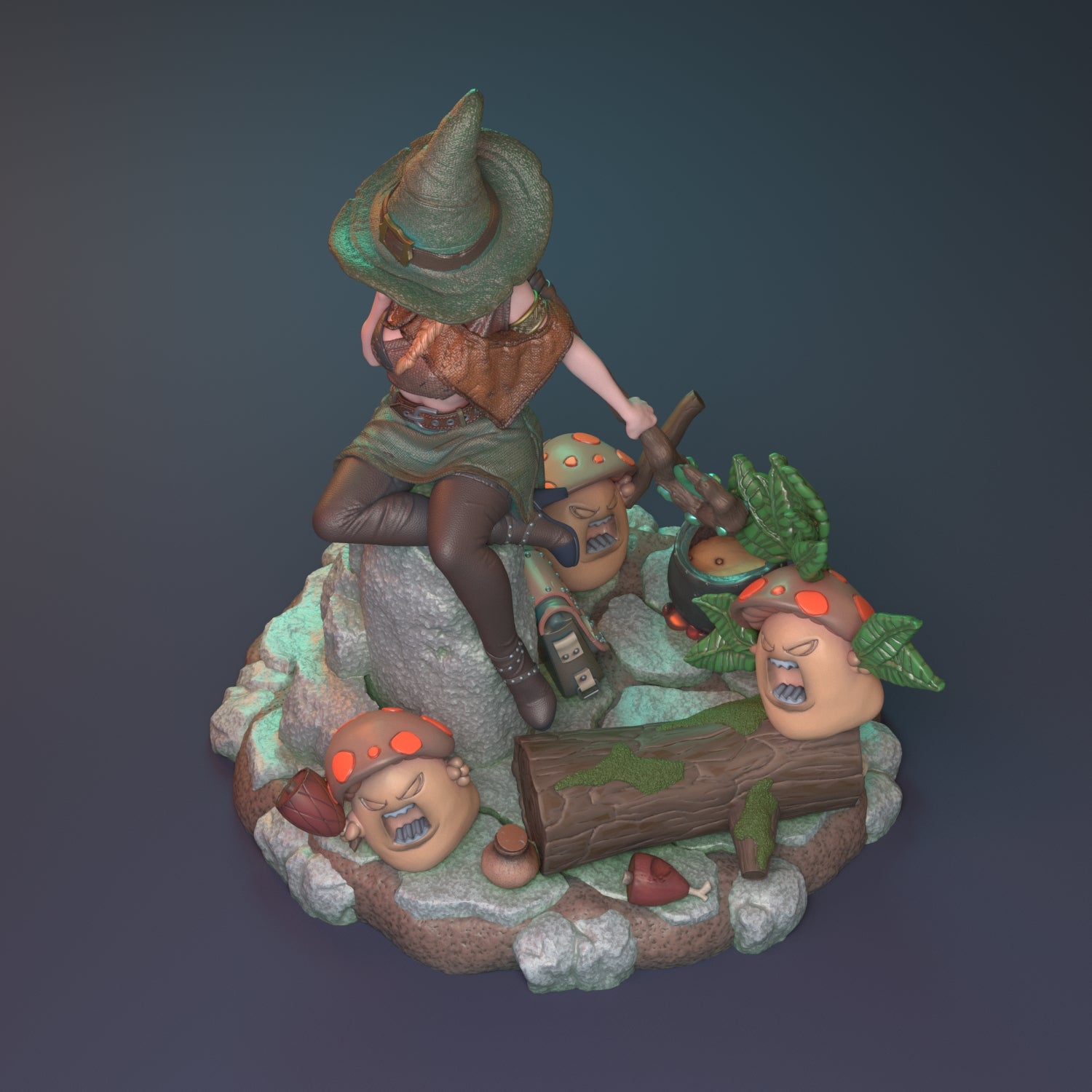 After the Rain Pin Up | D&D TTRPG Miniature | Hardwitch Games