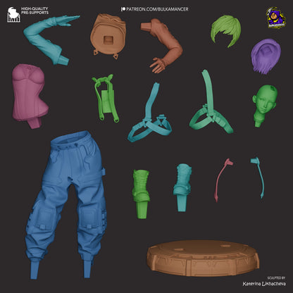 Ingeniero de escuadrón aerotransportado | Figura de kit de resina para garaje | Bulkamancer Sculpts