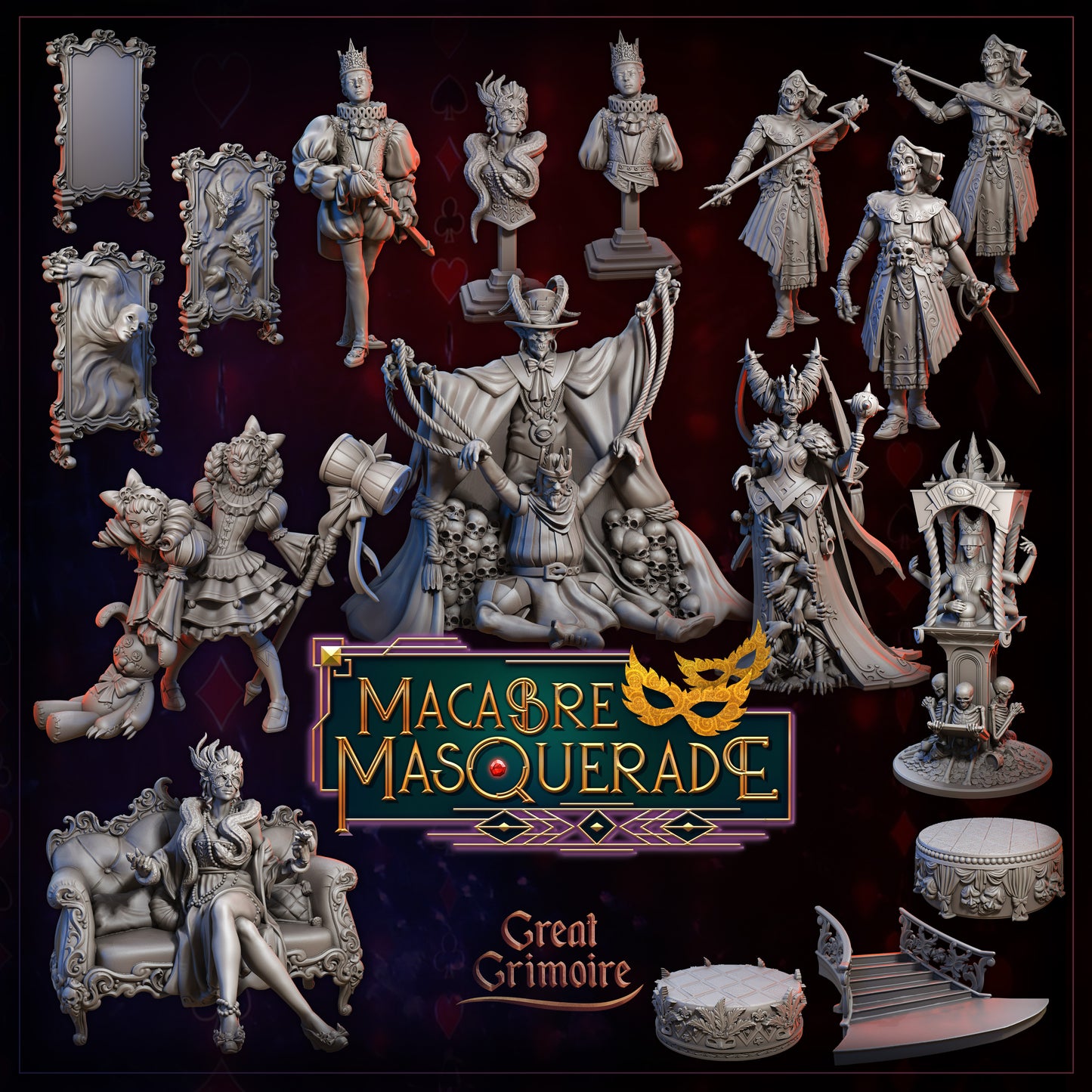 Macabre Masquerade | Tabletop Gaming Miniatures Collection | Great Grimoire