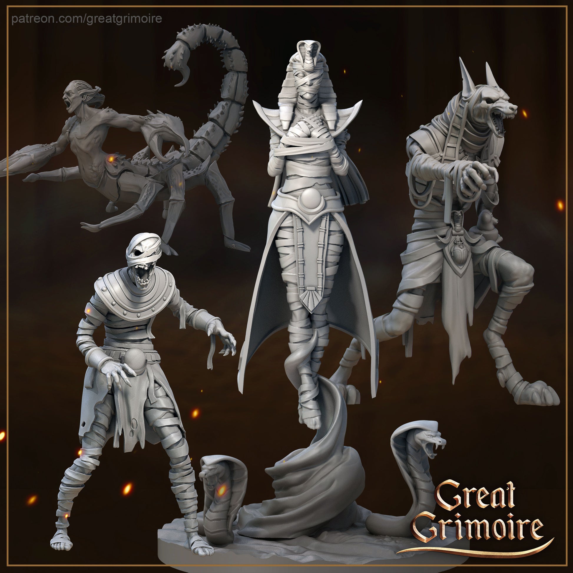 The Mummified Mutants | Road to the Afterlife | Tabletop Gaming Miniature | Great Grimoire