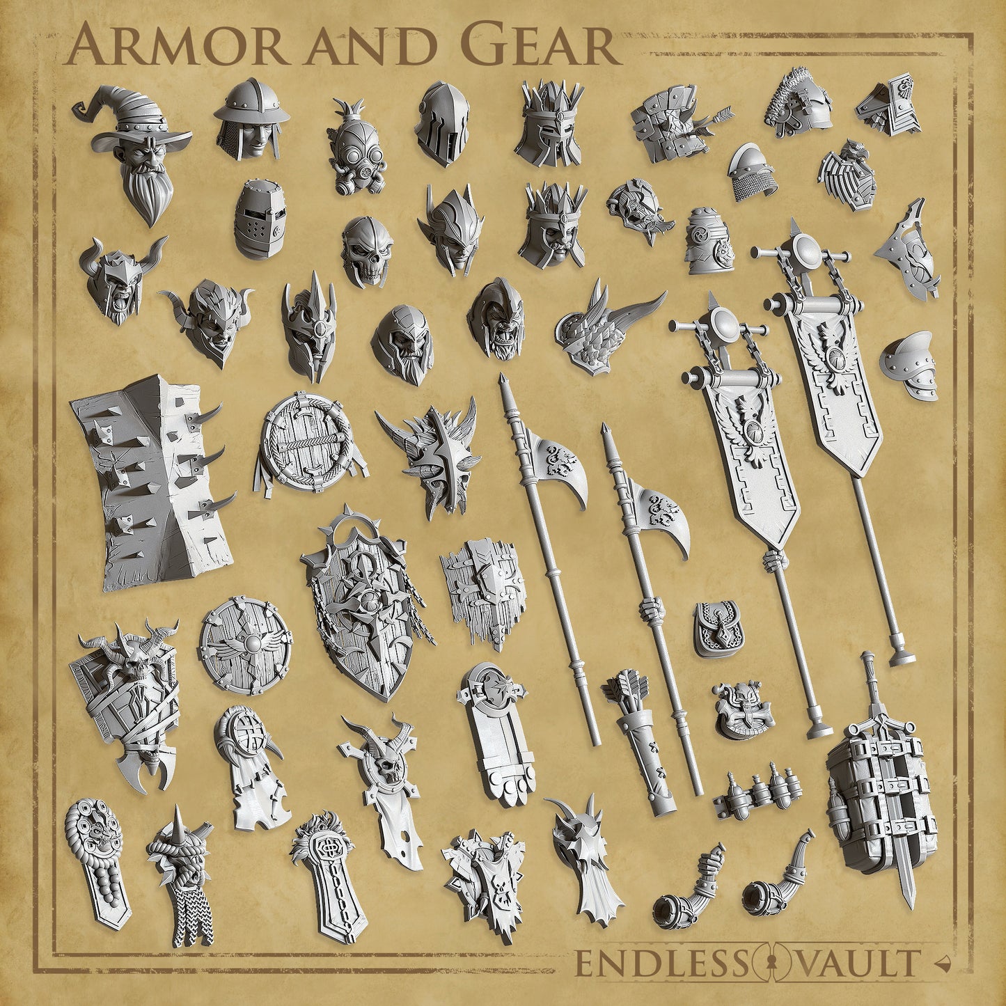 Endless Vault, Weapons, Items, Decor, Terrain | TTRPG Scatter Diorama Kitbashing Miniature | Cast n Play