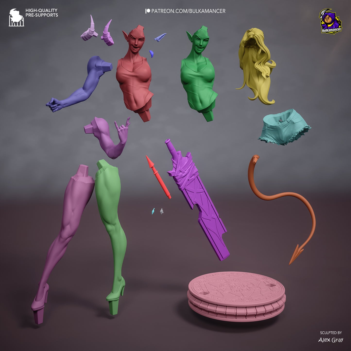 Atheist Devil | Resin Garage Kit Figure | Bulkamancer Sculpts - Tattles Told 3D