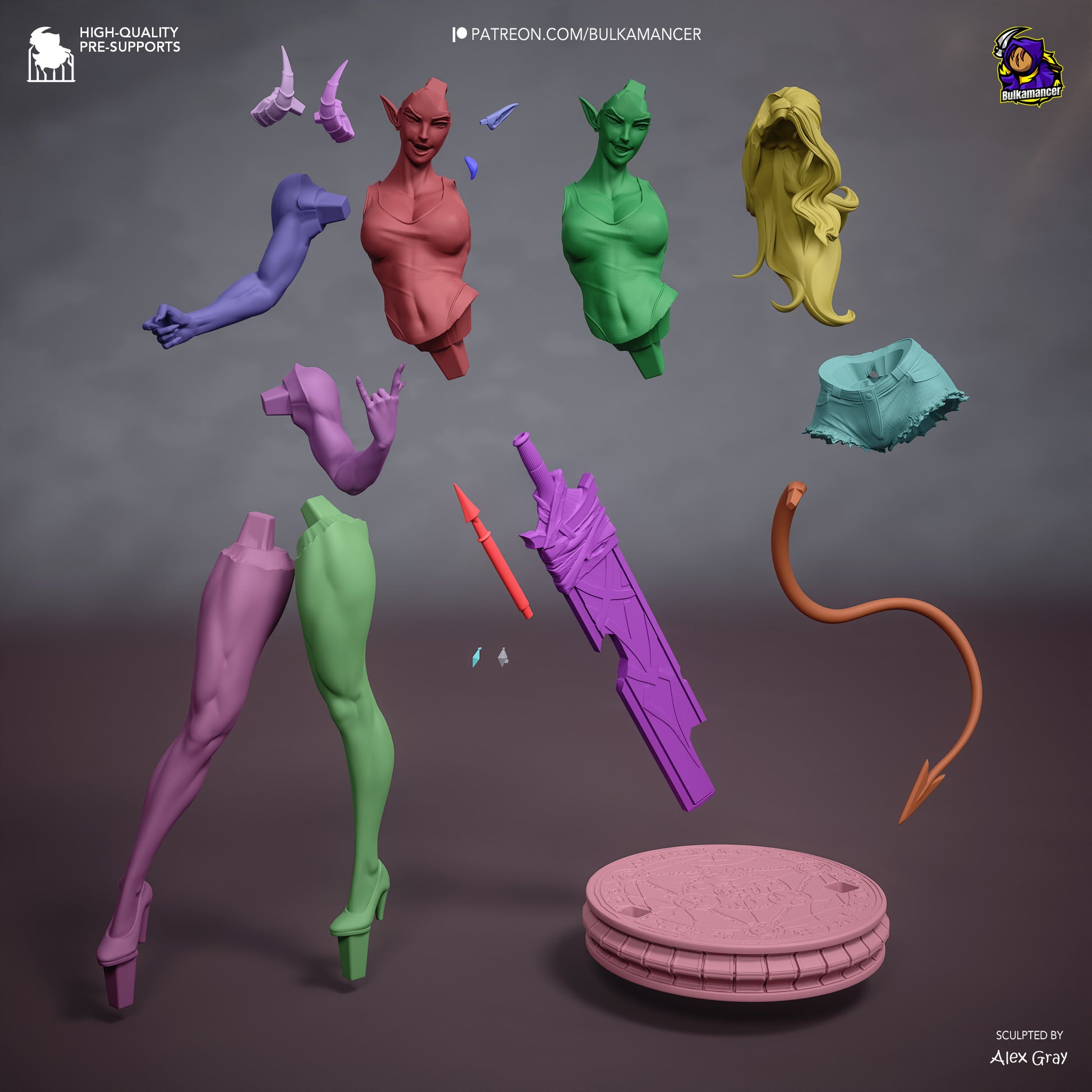 Atheist Devil | Resin Garage Kit Figure | Bulkamancer Sculpts - Tattles Told 3D