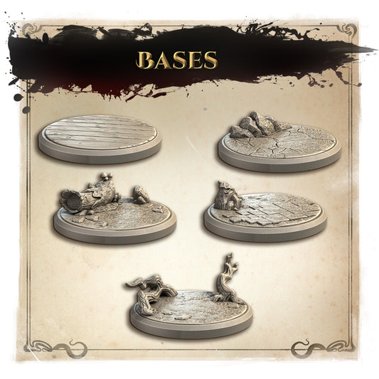 Wicked Hills Asylum Special Bases | TTRPG Miniature Sculpted Base | Great Grimoire