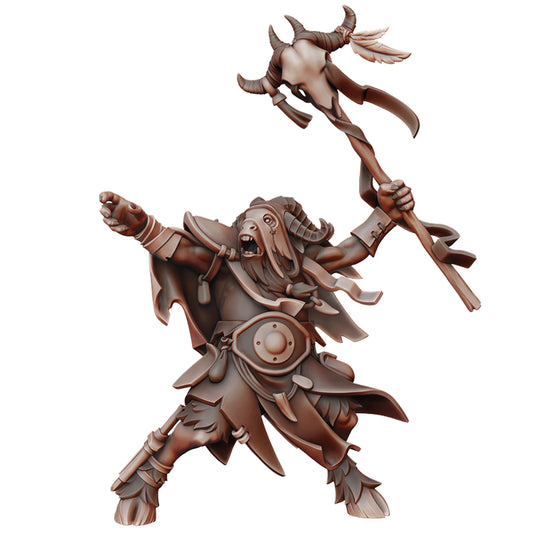Beastman Shaman | D&D TTRPG Miniature | Manuel Boria