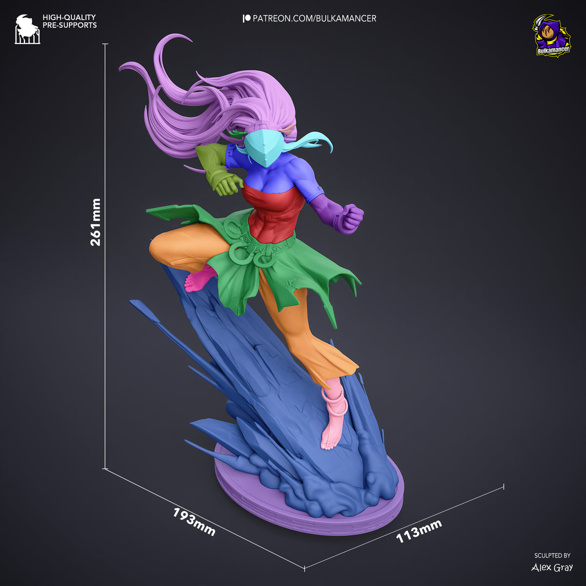 Blind Geomancer | Resin Garage Kit Figure | Bulkamancer Sculpts
