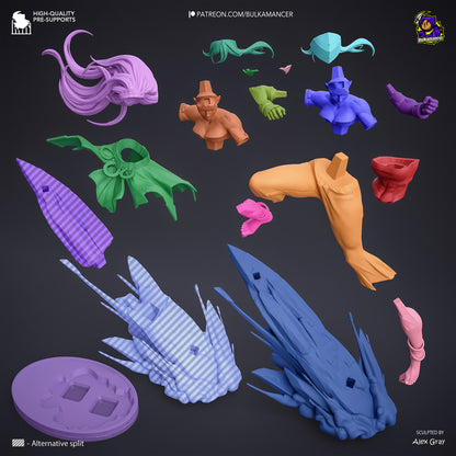 Blind Geomancer | Resin Garage Kit Figure | Bulkamancer Sculpts