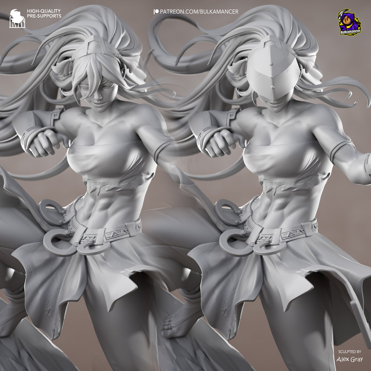 Blind Geomancer | Resin Garage Kit Figure | Bulkamancer Sculpts