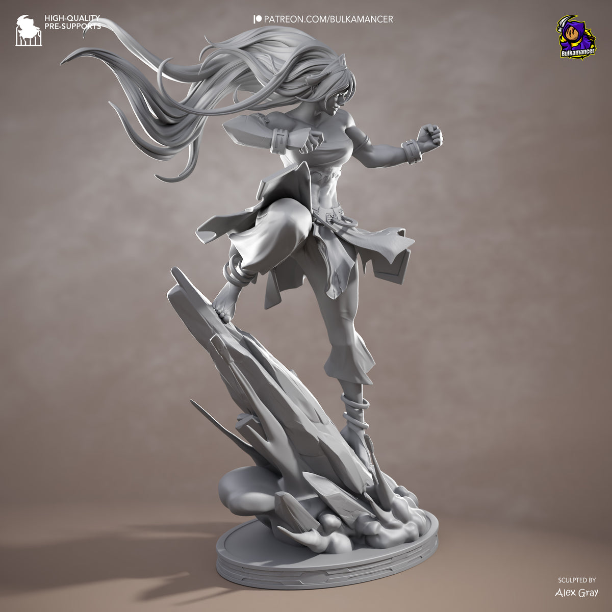Blind Geomancer | Resin Garage Kit Figure | Bulkamancer Sculpts
