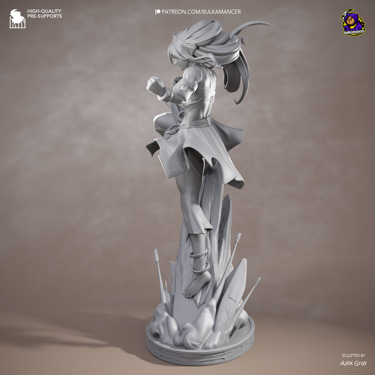 Blind Geomancer | Resin Garage Kit Figure | Bulkamancer Sculpts
