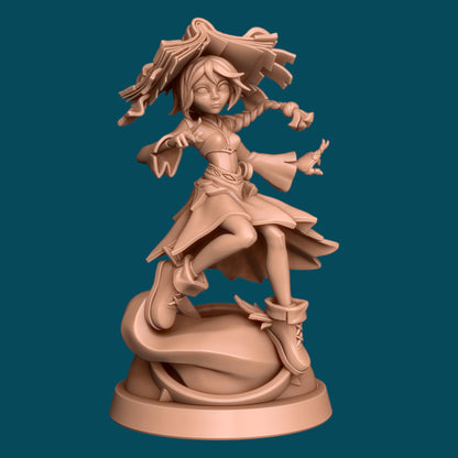 The Little Witch | Tabletop & Display Scales | D&D TTRPG Miniature | Awkward Penguin Minis