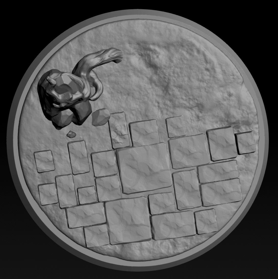 Wicked Hills Asylum Special Bases | TTRPG Miniature Sculpted Base | Great Grimoire