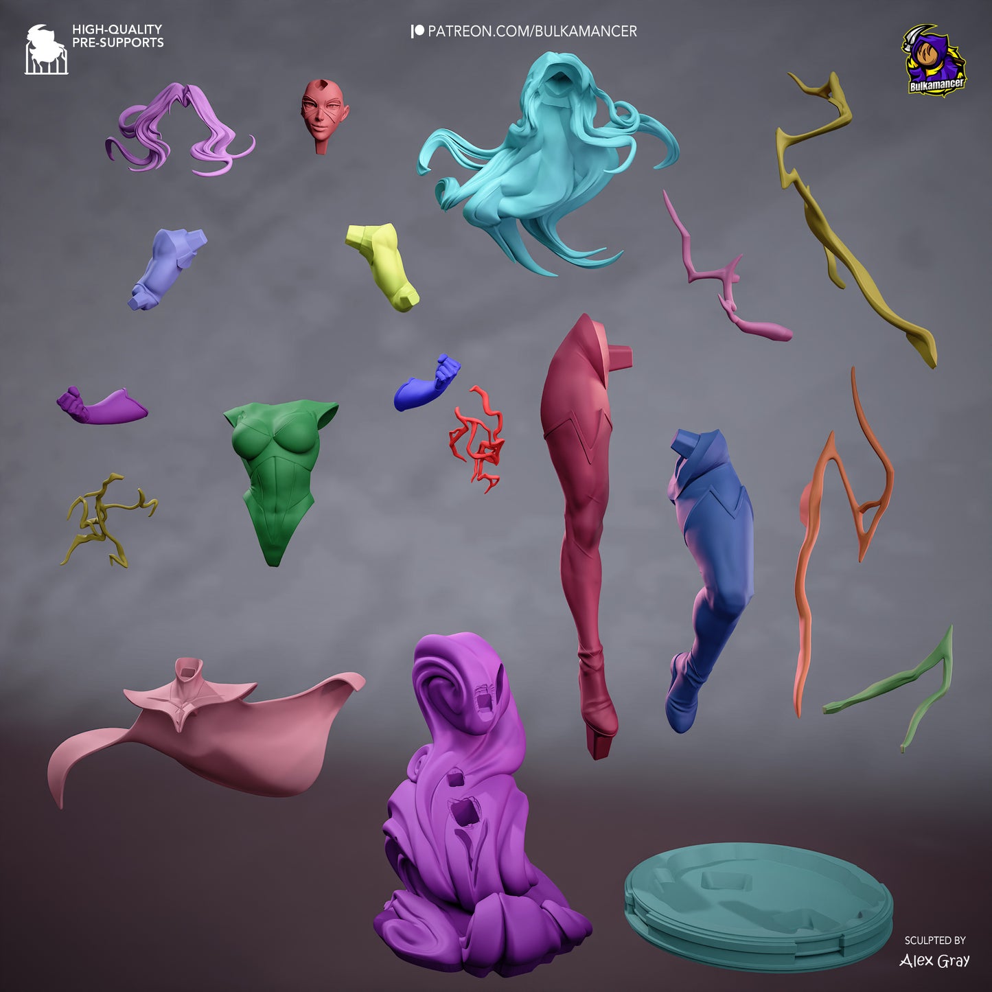 Cárdigan Brillante | Figura de resina Garage Kit | Bulkamancer Sculpts