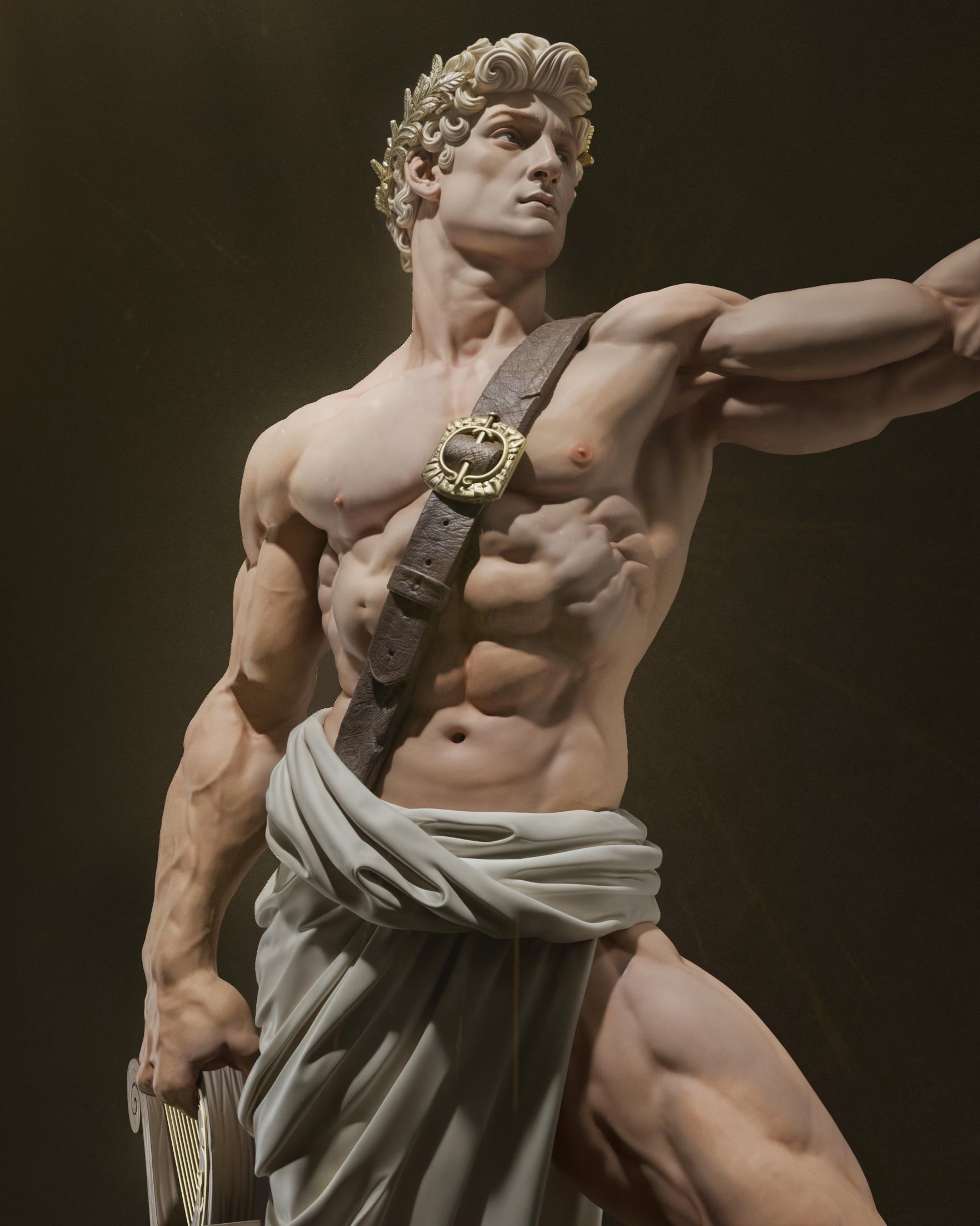 1:12 Greek God of Music, Apollo | Resin Garage Kit Figure Mythology | CA 3D Studios